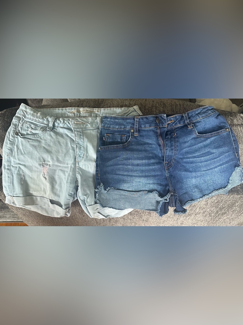 Women's Dark Blue & Light wash Distressed Denim Shorts BUNDLE DEAL‼️